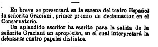 Gaceta de Madrid 1881 - re Victorina Graciani