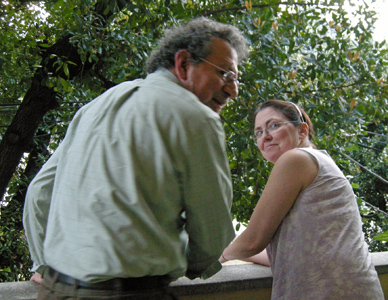 Richard and Taylor on balcony at Diana's