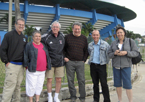 In front of beisbol stadium