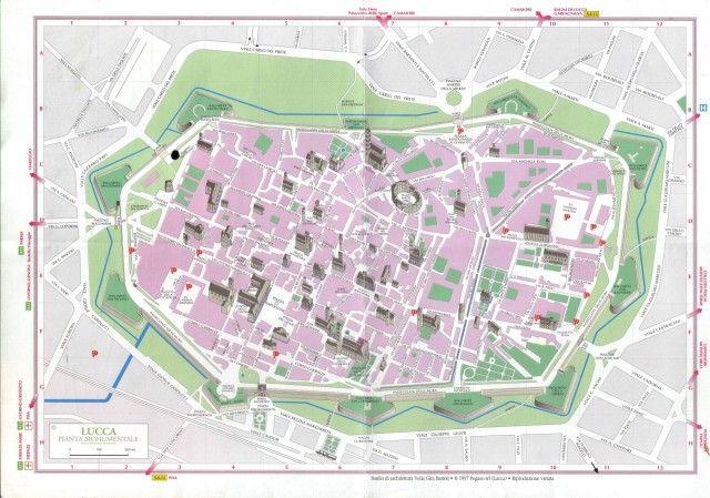 City Map of Lucca