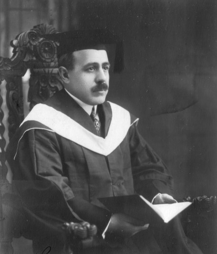 Antonio Lagos in cap and gown - 1921