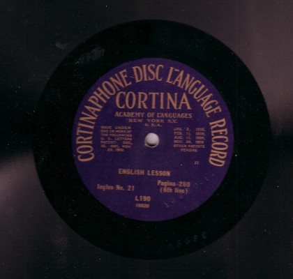 Label of Cortina Instructional Record