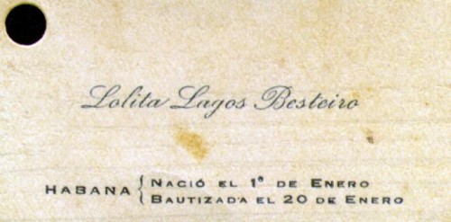 1917 Birth Announcement of Dolores Lagos