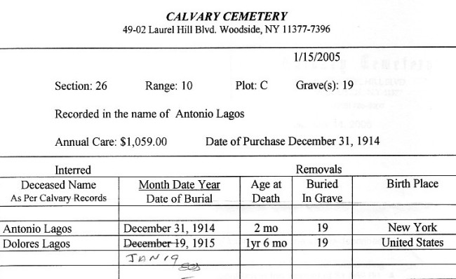 Calvary Cemetery Letter p. 2