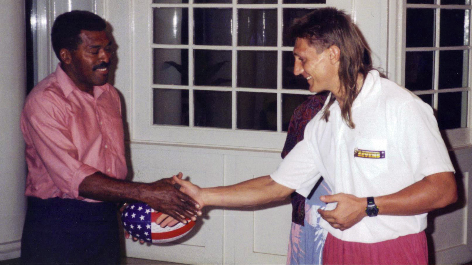 Billy gives Jone
stars & stripes ball