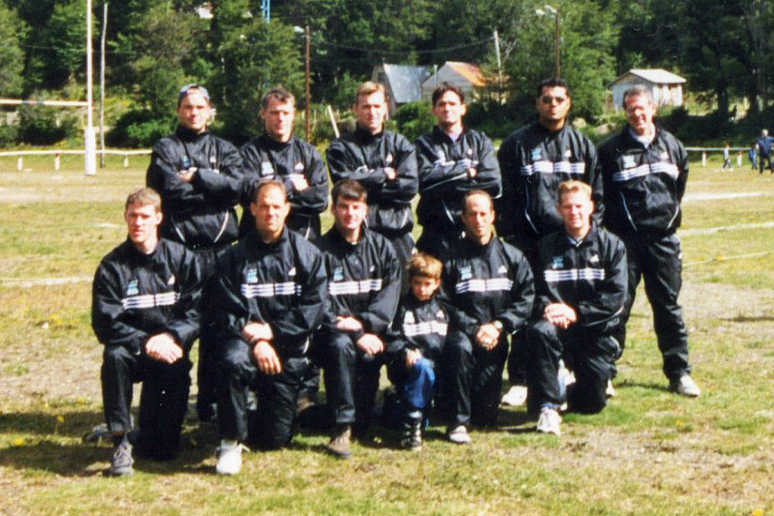 Atlantis team pic in
          kit in Ushuaia