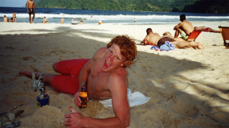 Mags relaxing at beach