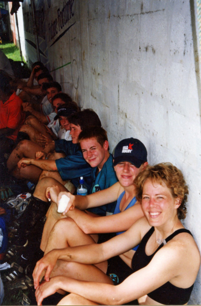 Women in the shade