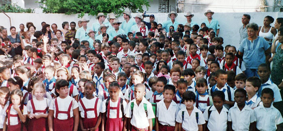 Atlantis and children at first assembly of
            year