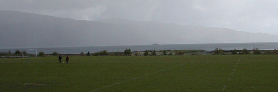 Field in rain