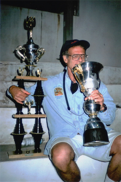 Emil with
          trophies