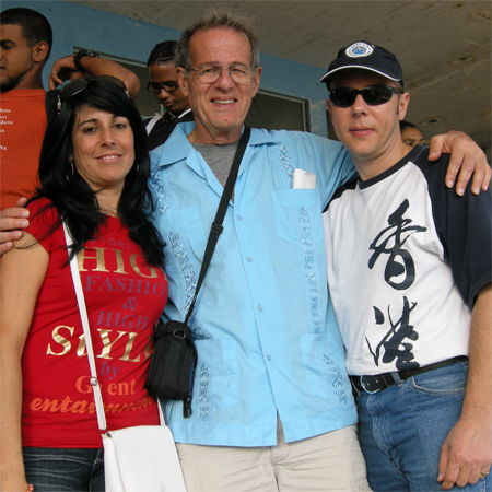 Roxana emilito Jose Antonio at field on Sunday
