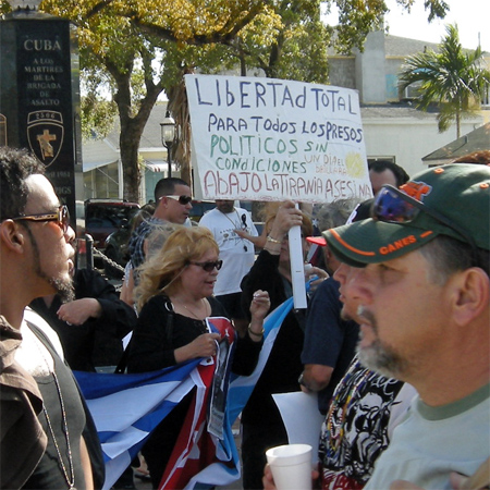 Sign at Miami Cuban festival