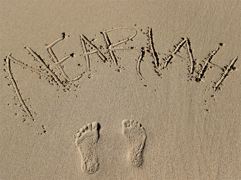 Neariah in the sand