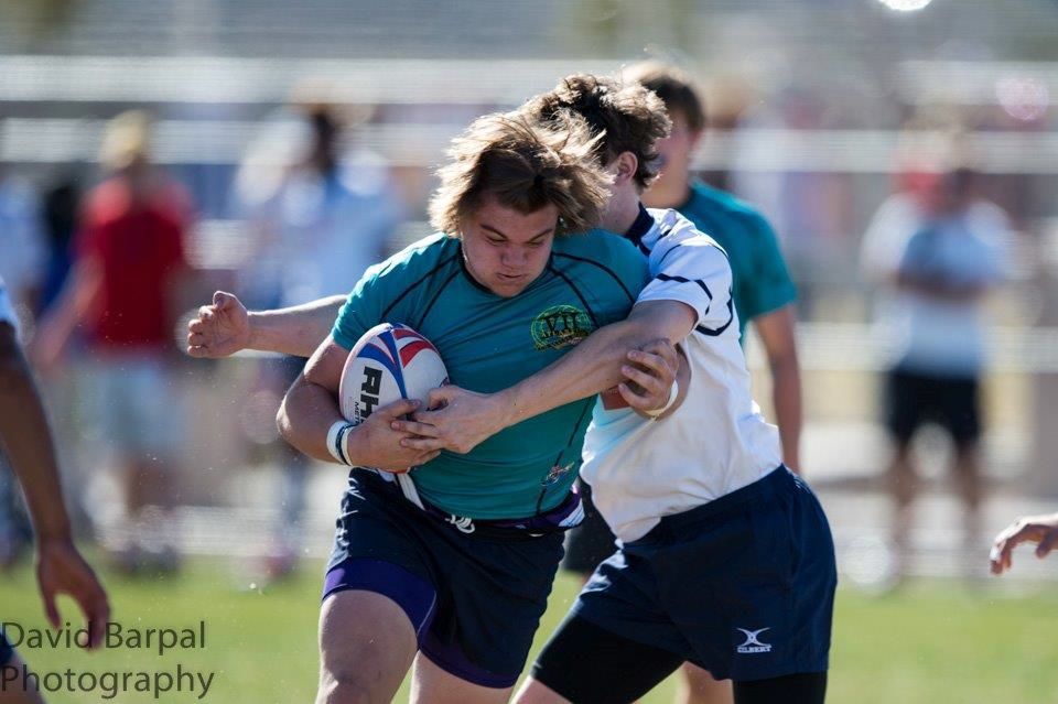 Joey Freeman breaks tackle