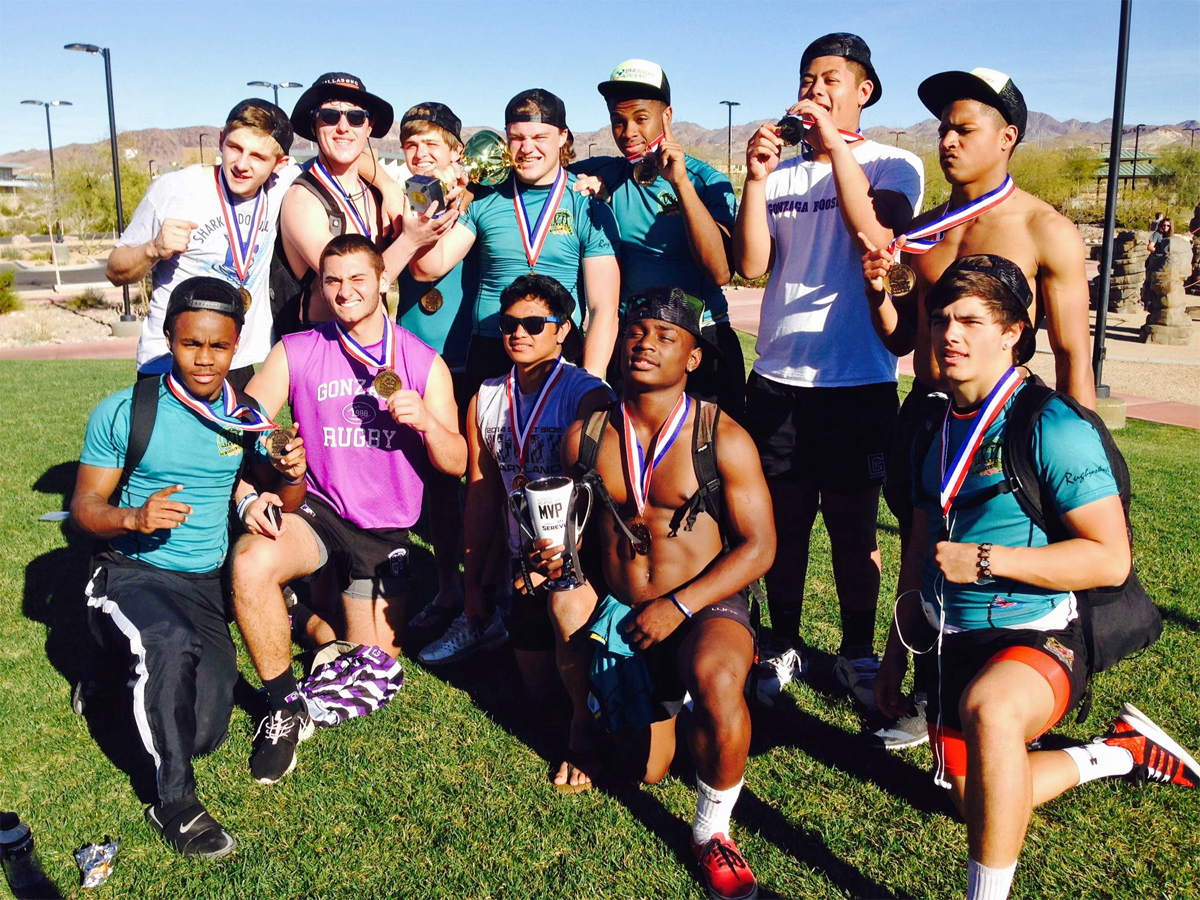 Team with trophies