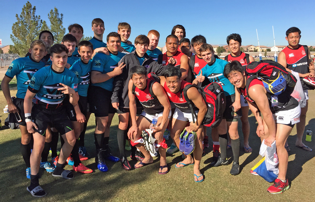 U16 boys and Japan