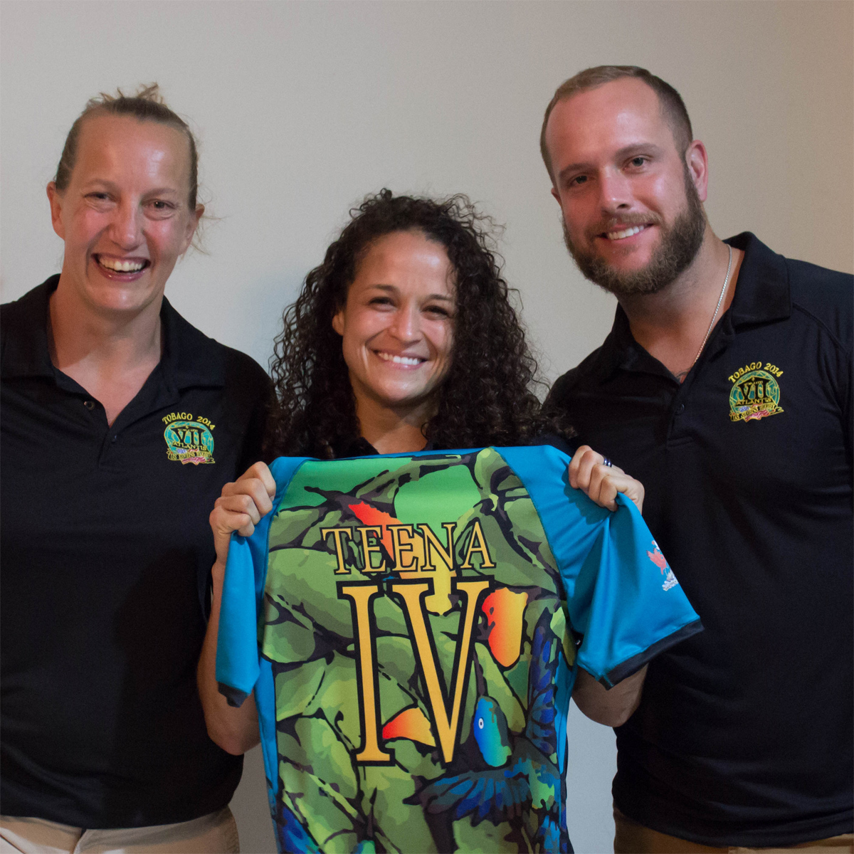 Teena
                  gets jersey