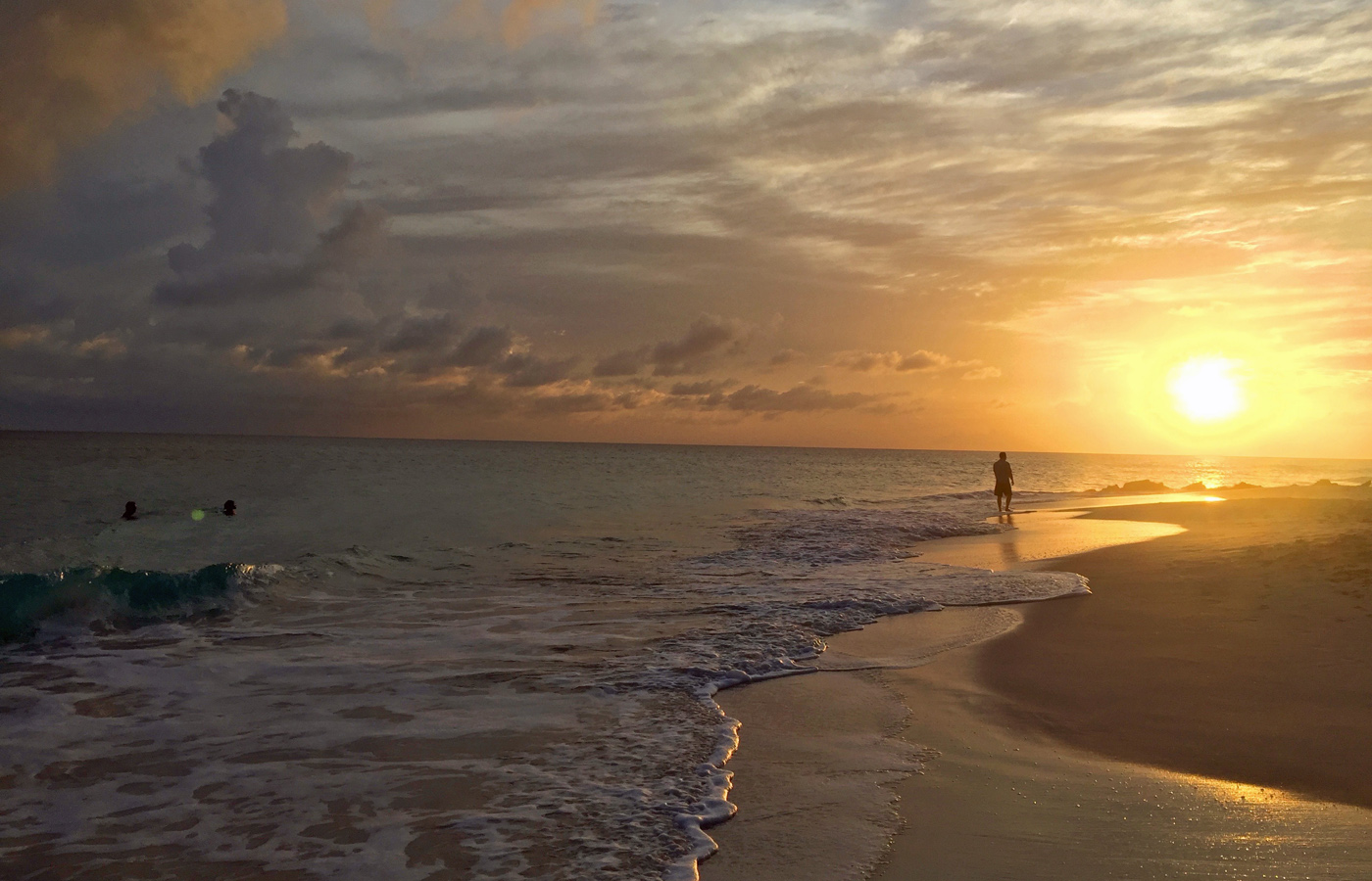 Barbados - from the hotel beach at dusk