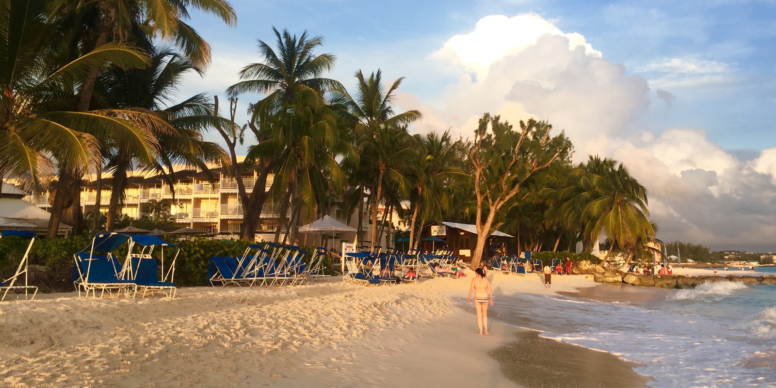 The beach by the hotel