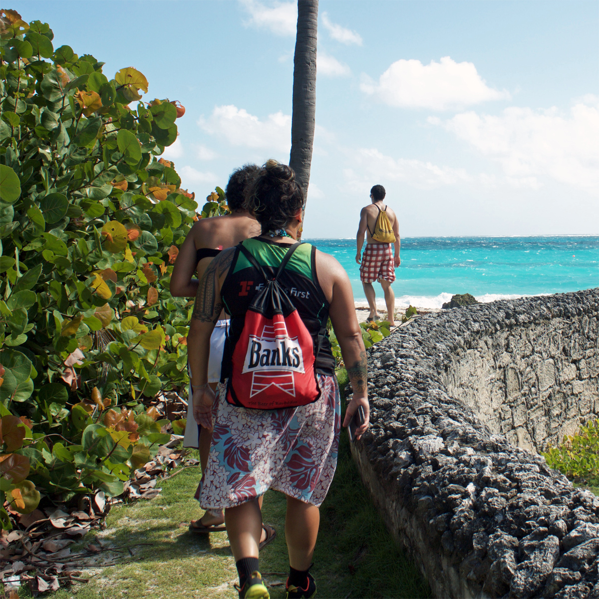 Approaching the beach