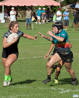 5O goes high for tackle