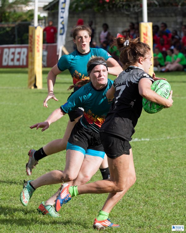 Hannah lines up tackle