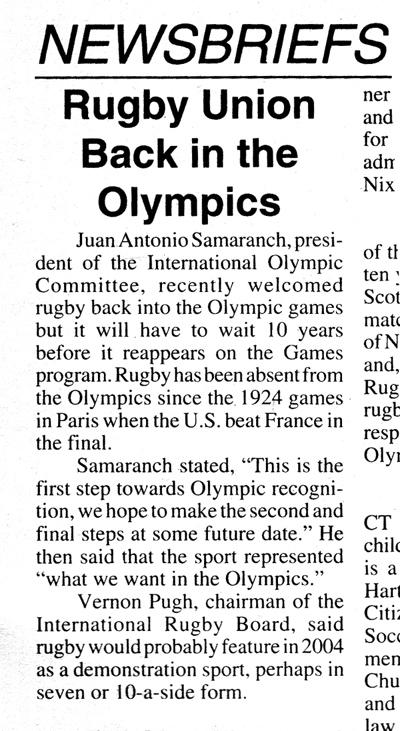 1994-12 Samaranch re Olympics in 2004